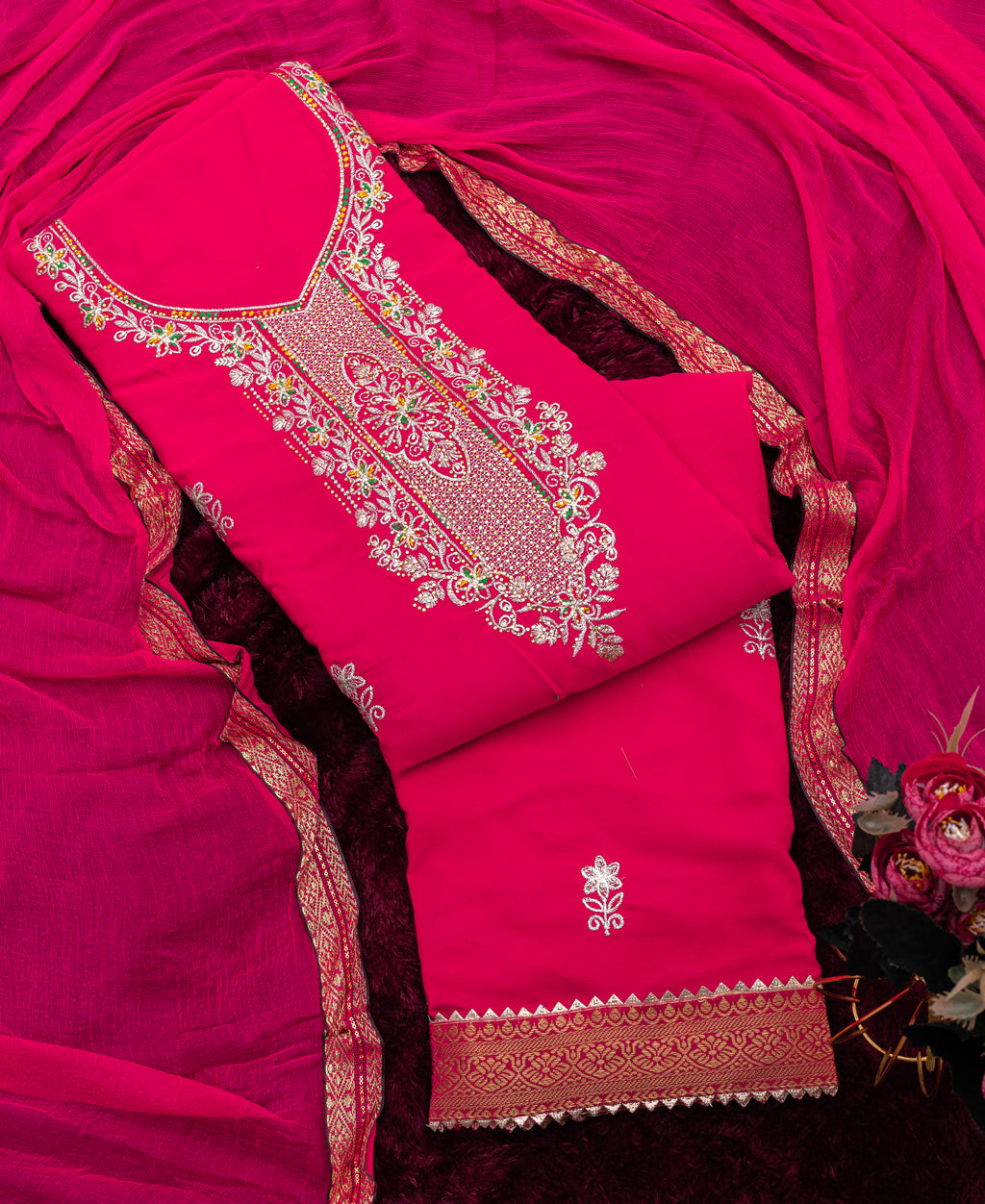 Fiyona Allover With Beutiful Embroidery Work Additional Sarvoski Work