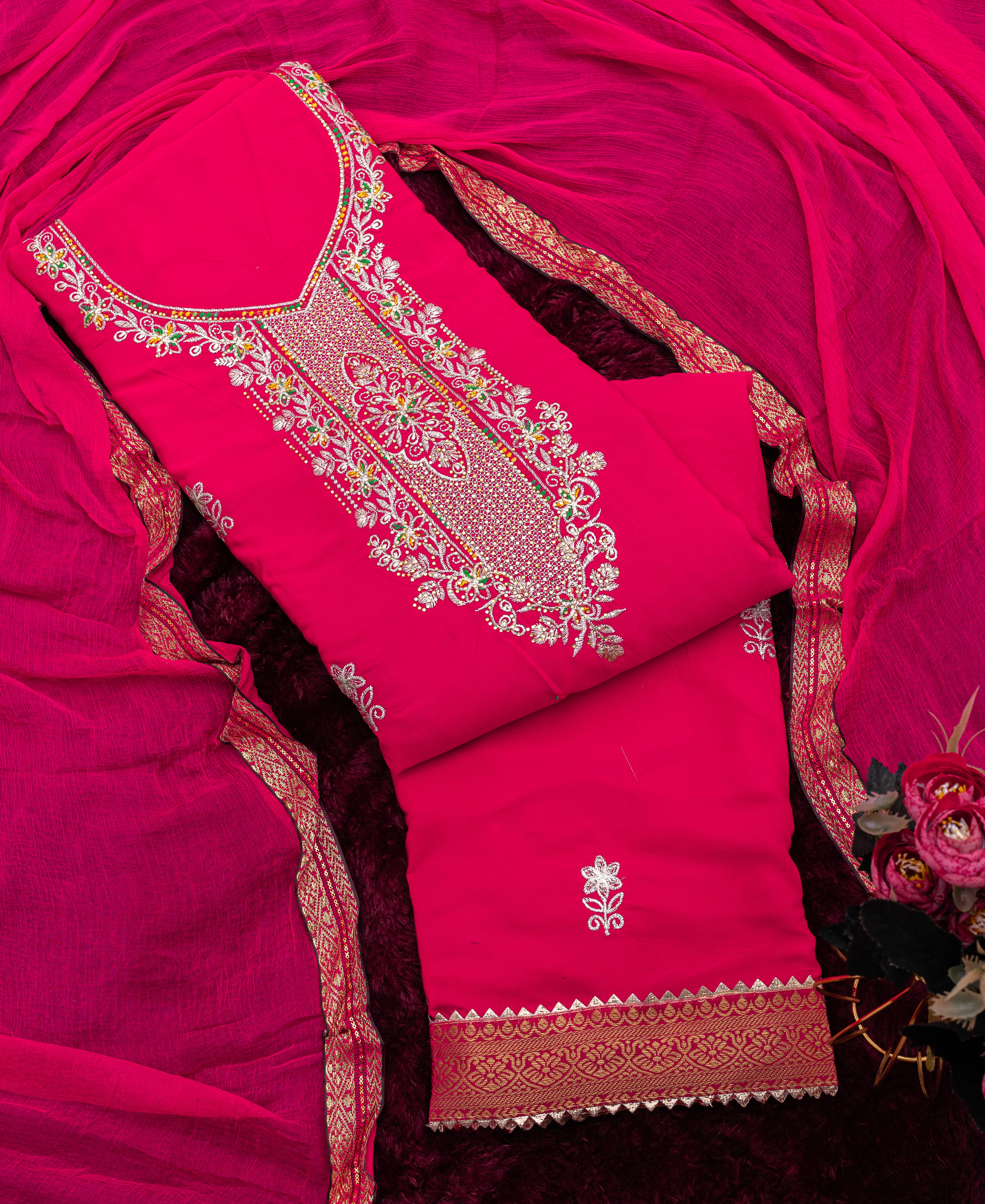 Fiyona Allover With Beutiful Embroidery Work Additional Sarvoski Work