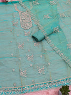 Premium Rolex Silk with Beutiful Embroidery Work Additional Jarkan Work