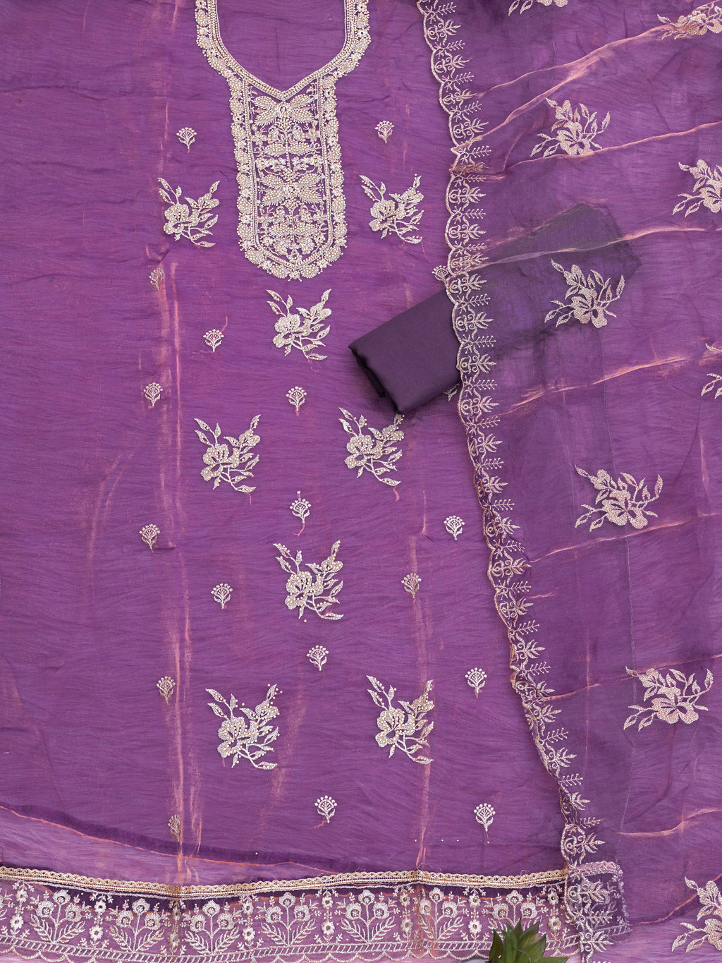 Premium Rolex Silk with Beutiful Embroidery Work Additional Jarkan Work