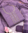 Fabric: Rich Linen Shimmer with Fine Hand &amp; Thread Embroidered Neckline👗