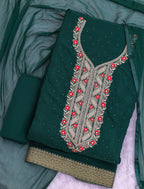 Allover Fiyona Unstitched Suit with Sarvoski Diamond Work & Najnin Dupatta | Dhamaka Sale ₹350