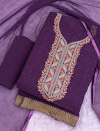 Pure Jaam Cotton Khatli Handwork Designer Suit with Pure Dupatta | My Suit Factory