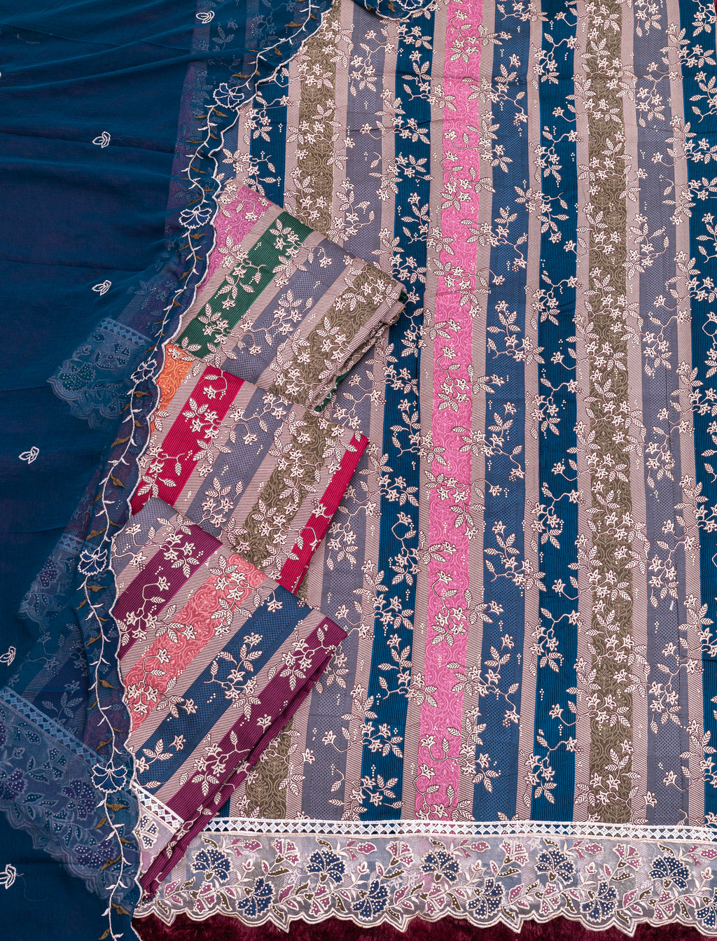 Premium Jam cotton Print with Beutiful Embroidery work additional sarvoski work