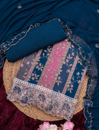 Premium Jam cotton Print with Beutiful Embroidery work additional sarvoski work