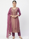 👑 ROYAL PREMIUM NC JACQUARD UNSTITCHED SUIT WITH BEAUTIFUL JARKAN WORK & DESIGNER LOOK