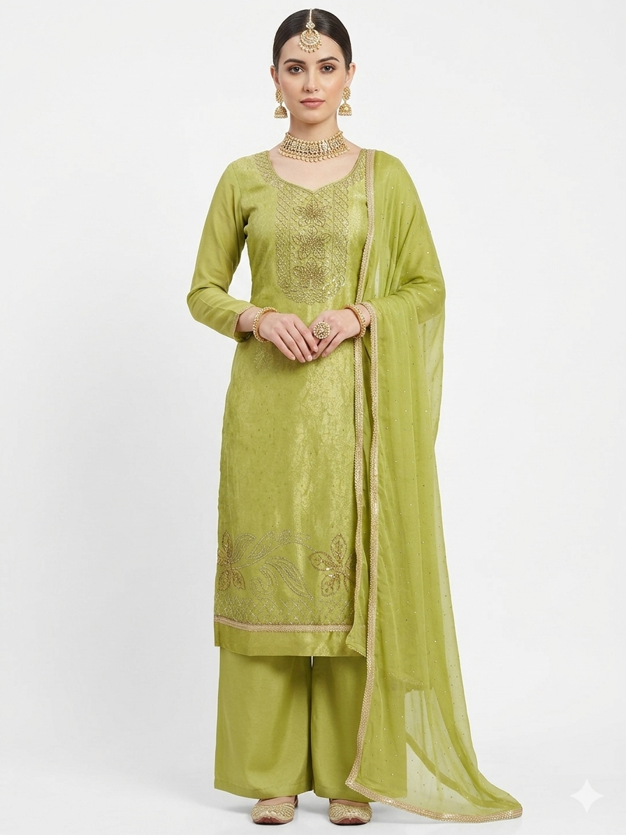 👑 ROYAL PREMIUM NC JACQUARD UNSTITCHED SUIT WITH BEAUTIFUL JARKAN WORK & DESIGNER LOOK