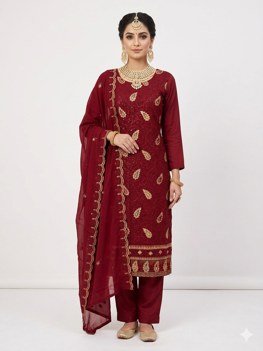 PREMIUM HEAVY STAR GEORGETTE WITH BYUTIFULL SEQUANCE WORK