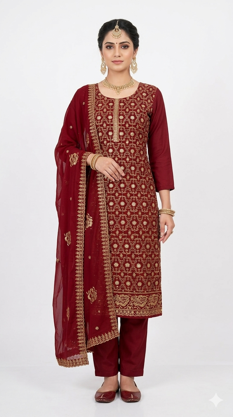 👑 ROYAL PREMIUM HEAVY GEORGETTE PARTY WEAR SUIT WITH BEAUTIFUL SEQUENCE WORK & DESIGNER LOOK ✨