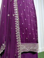 ROYAL PREMIUM GLASS ORGANZA UNSTICHED SUIT