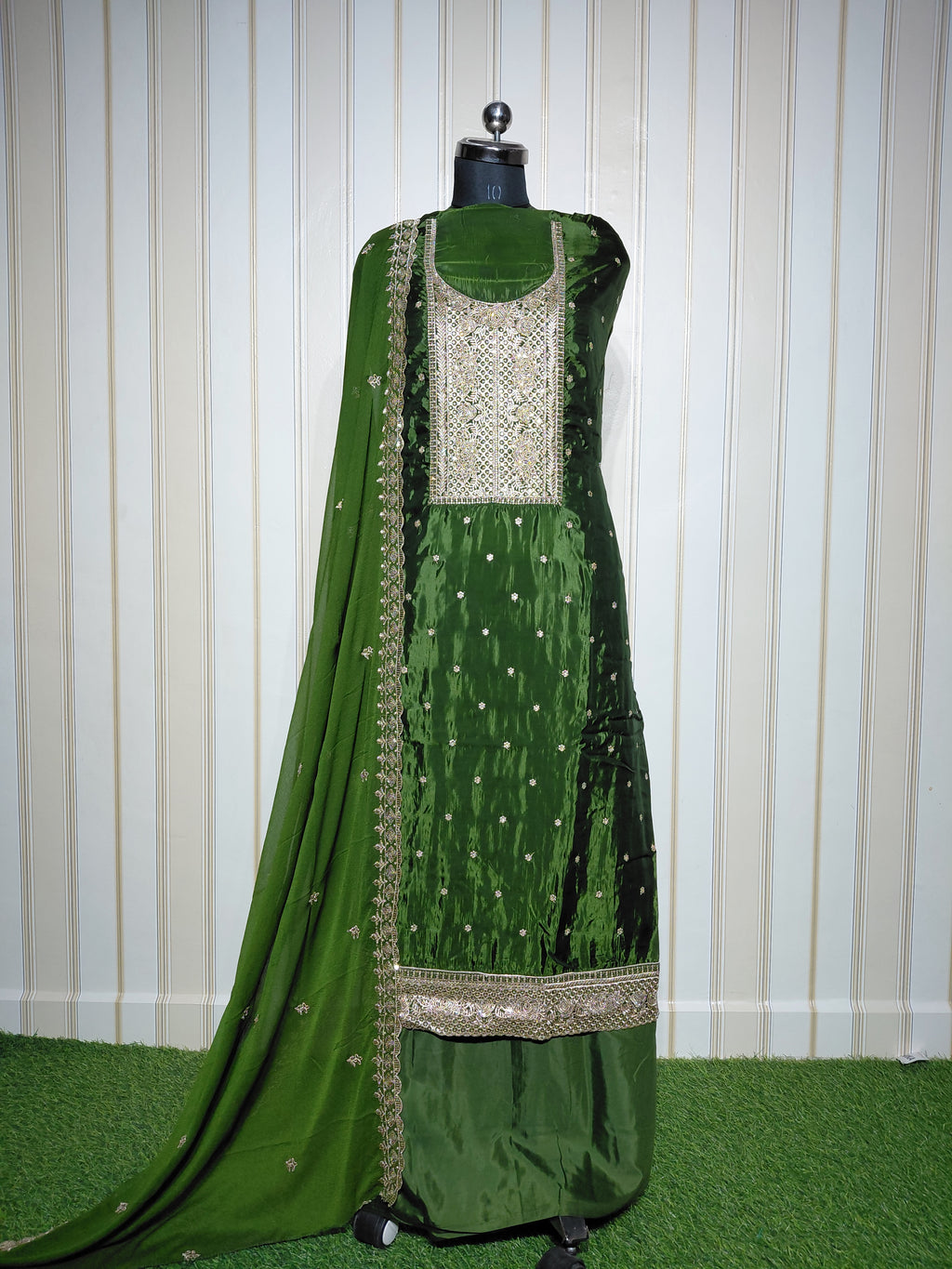 PREMIUM FENDY SILK SEQUENCE WORK SUIT