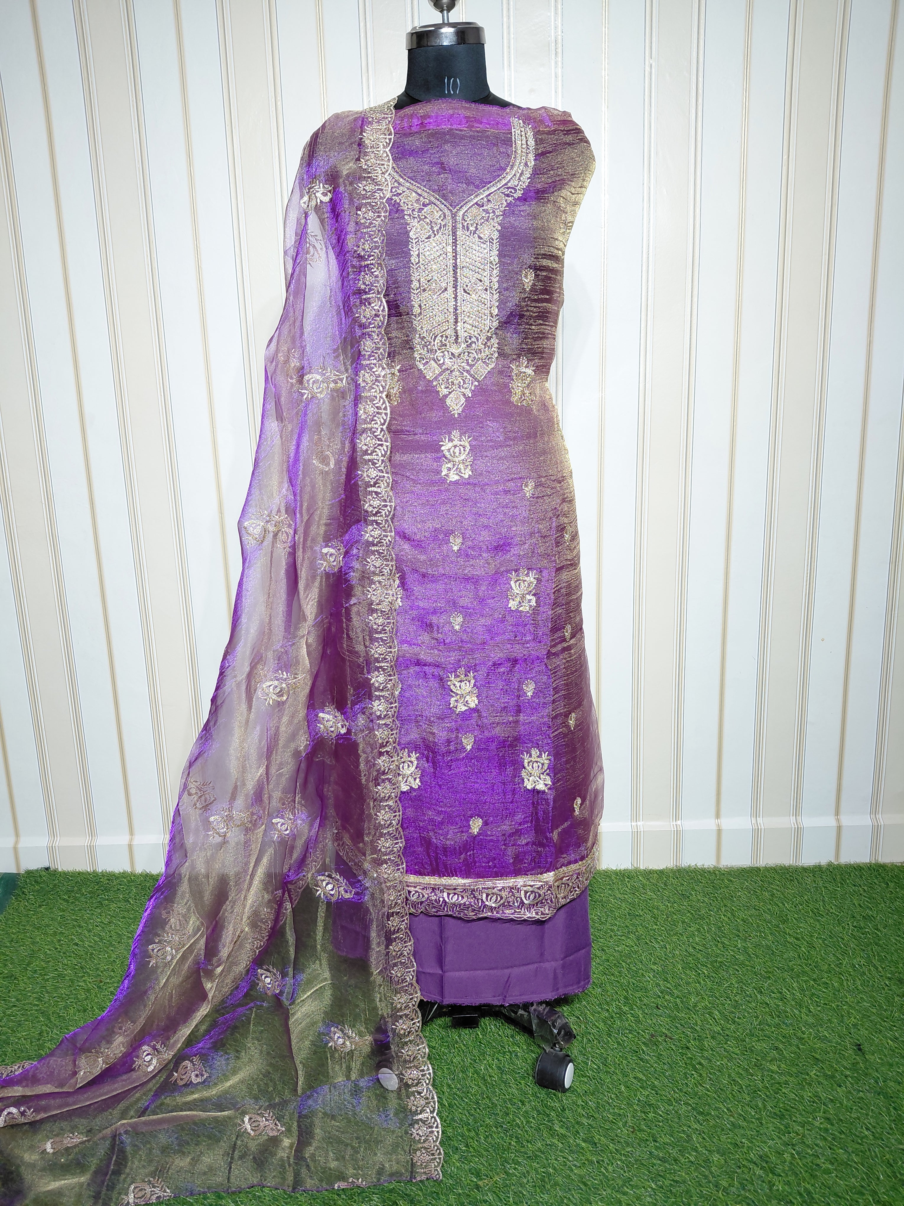 ROYAL PREMIUM ROLEX SILK SUIT WITH BEAUTIFUL EMBROIDERY & JARKAN WORK