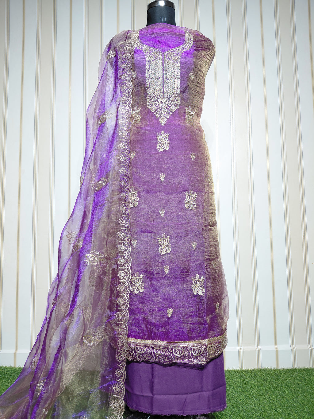 ROYAL PREMIUM ROLEX SILK SUIT WITH BEAUTIFUL EMBROIDERY & JARKAN WORK