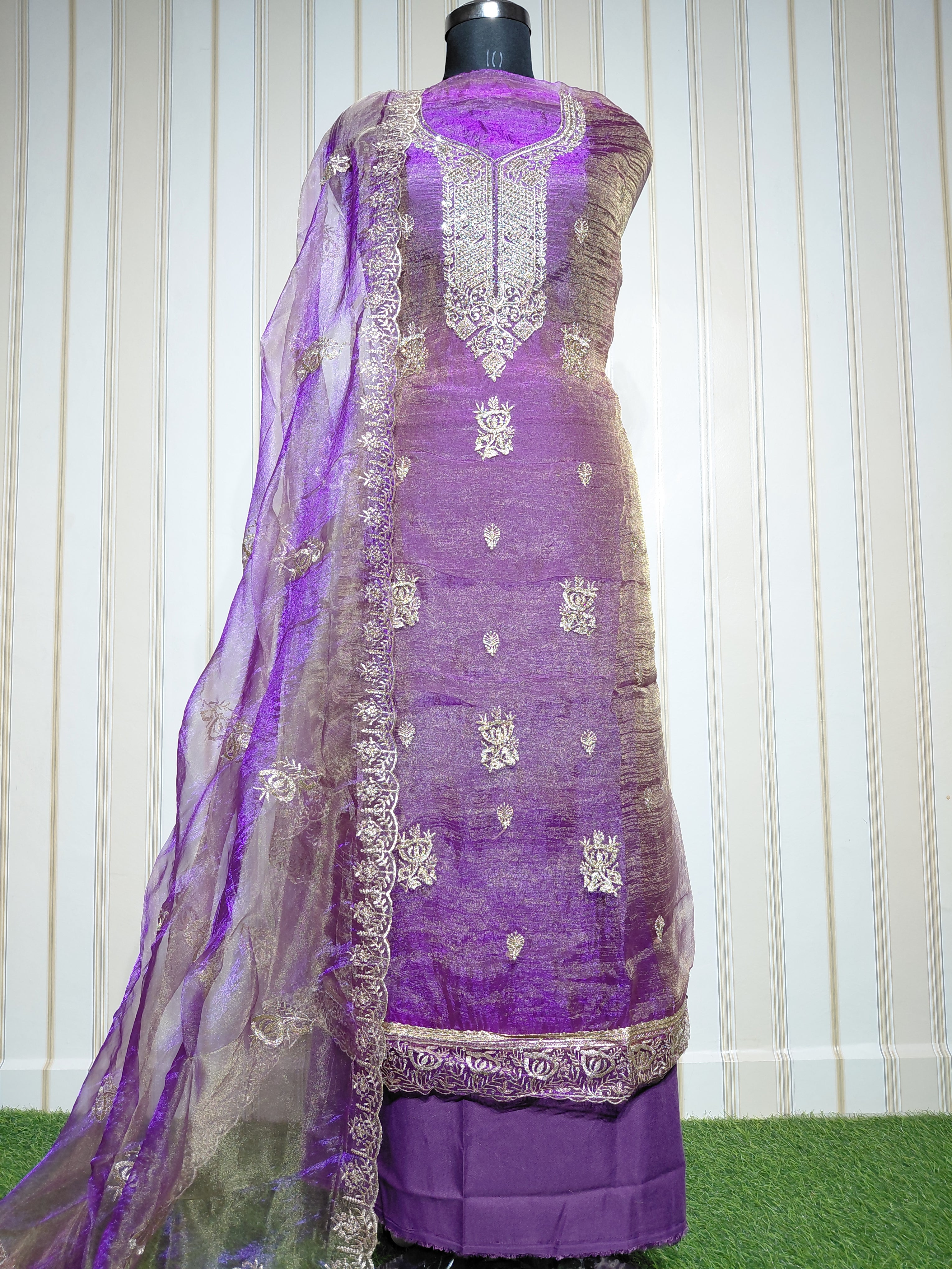 ROYAL PREMIUM ROLEX SILK SUIT WITH BEAUTIFUL EMBROIDERY & JARKAN WORK