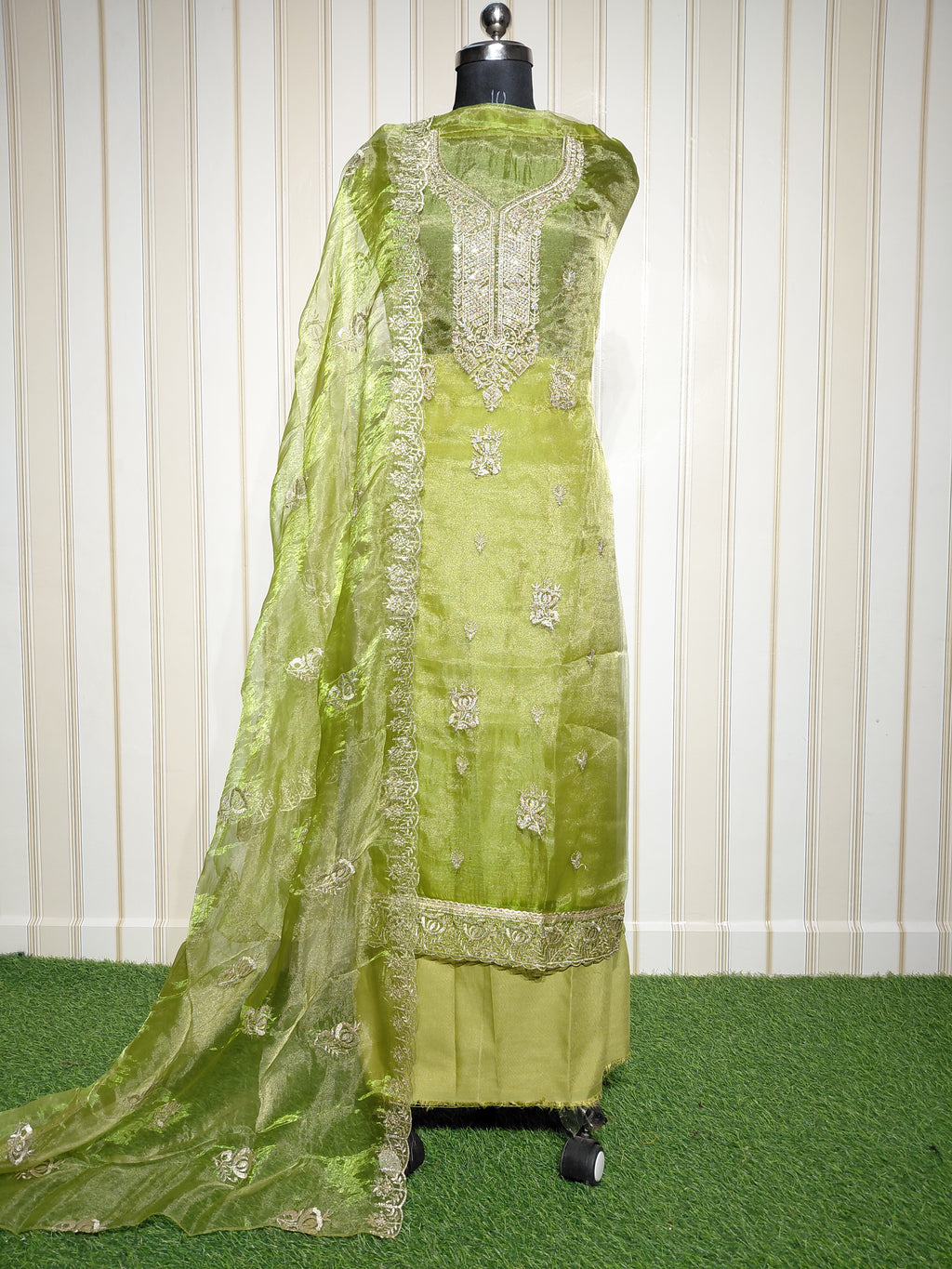 ROYAL PREMIUM ROLEX SILK SUIT WITH BEAUTIFUL EMBROIDERY & JARKAN WORK