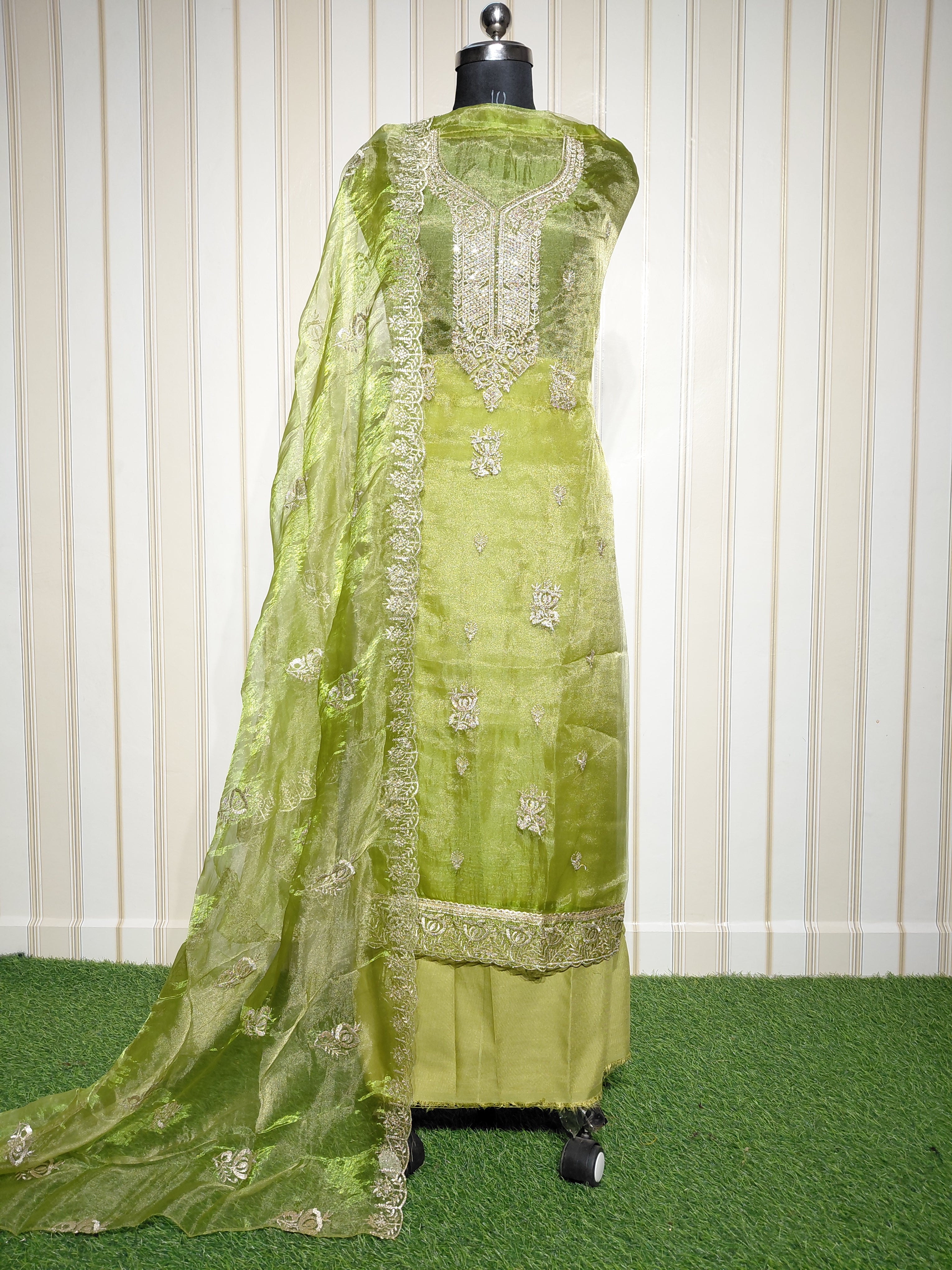ROYAL PREMIUM ROLEX SILK SUIT WITH BEAUTIFUL EMBROIDERY & JARKAN WORK