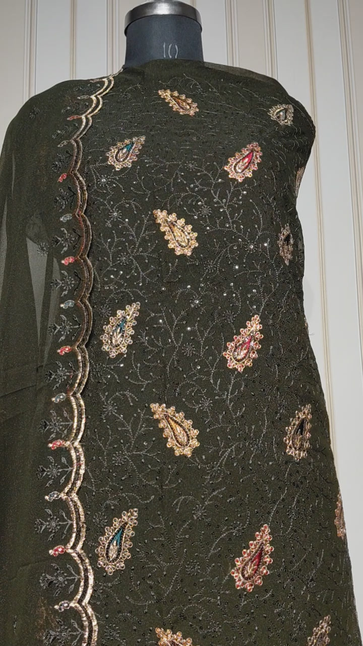 PREMIUM HEAVY STAR GEORGETTE WITH BYUTIFULL SEQUANCE WORK