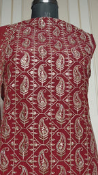 💎 PREMIUM CRUNCHY SILK UNSTITCHED SUIT WITH HEAVY EMBROIDERY WORK & DIAMOND WORK WITH INNER ✨
