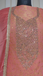 👑 ROYAL PREMIUM NC JACQUARD UNSTITCHED SUIT WITH BEAUTIFUL JARKAN WORK & DESIGNER LOOK