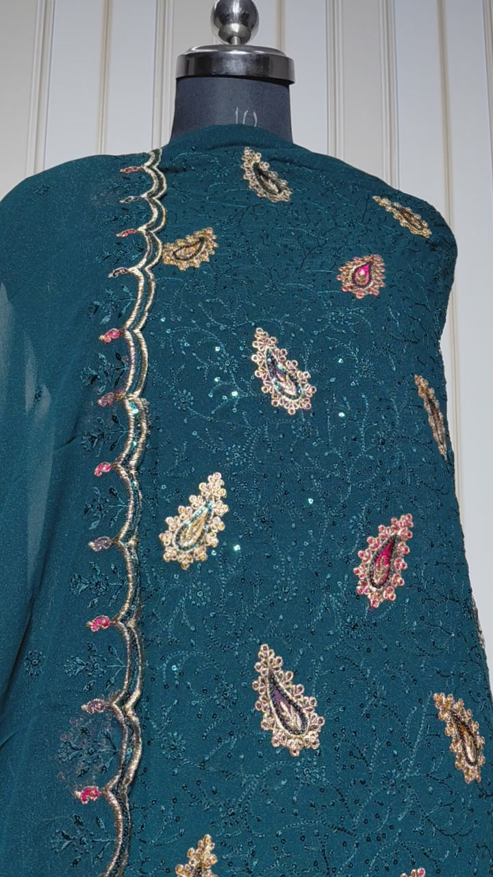 PREMIUM HEAVY STAR GEORGETTE WITH BYUTIFULL SEQUANCE WORK