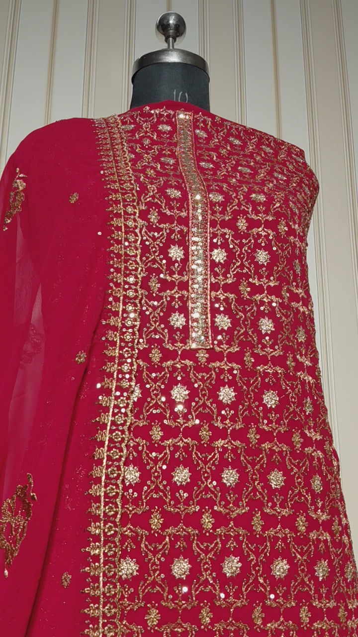 👑 ROYAL PREMIUM HEAVY GEORGETTE PARTY WEAR SUIT WITH BEAUTIFUL SEQUENCE WORK & DESIGNER LOOK ✨