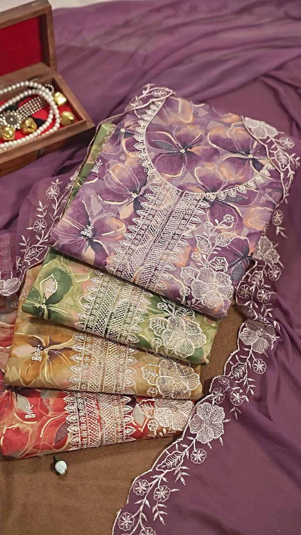 Premium Jam cotton Print with Beutiful Embroidery work additional sarvoski work