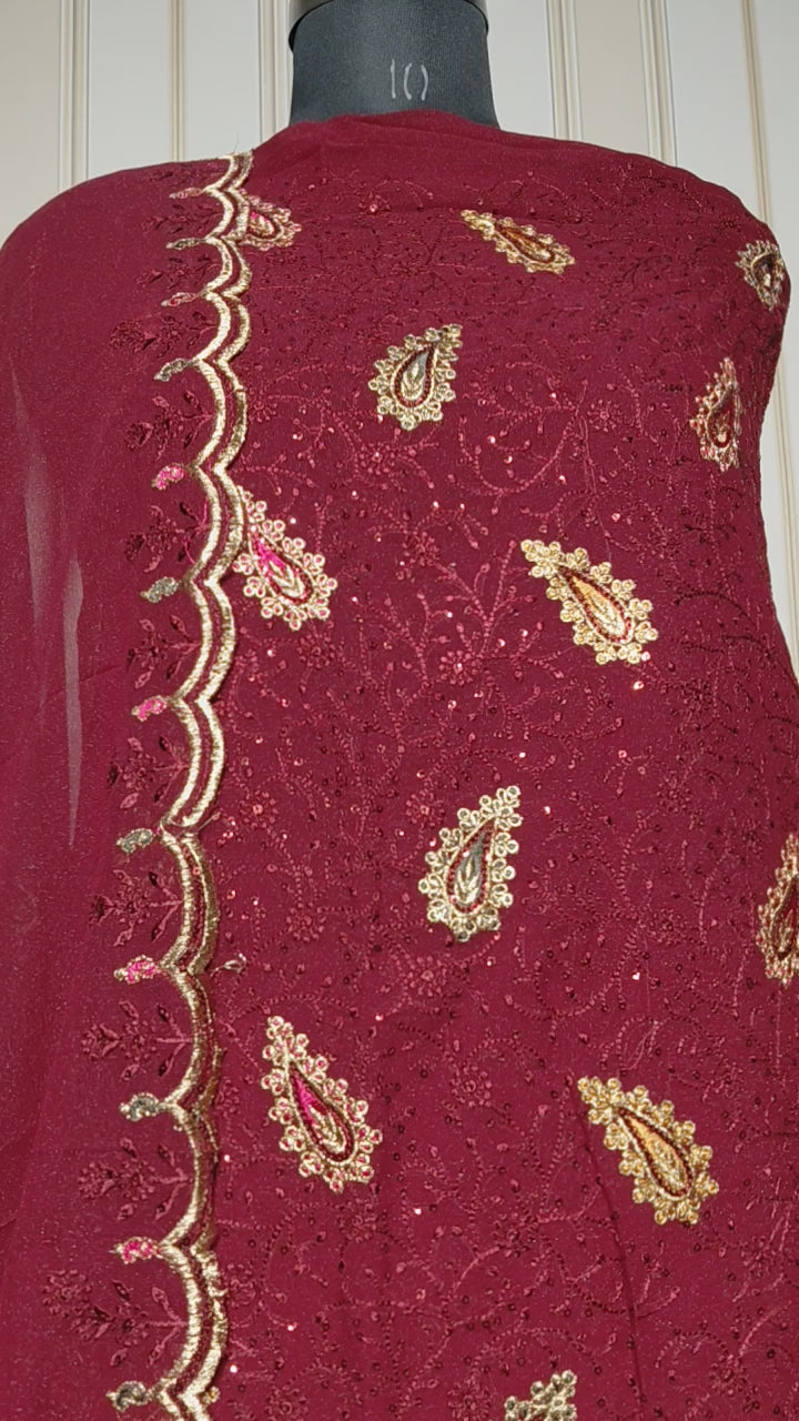 PREMIUM HEAVY STAR GEORGETTE WITH BYUTIFULL SEQUANCE WORK