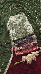 Premium Jam cotton Print with Beutiful Embroidery work additional sarvoski work